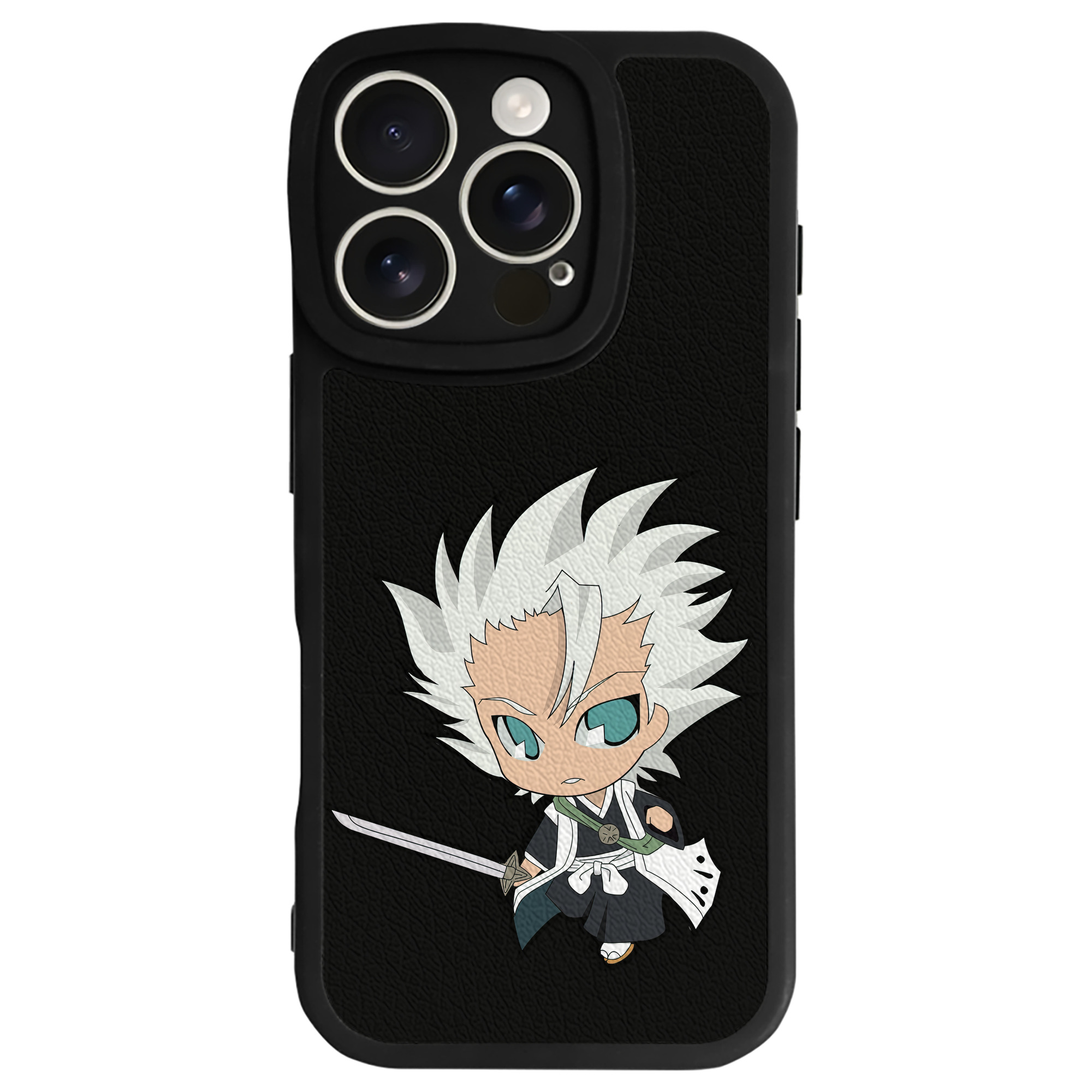 （画像用） ブリーチ 日番谷冬獅郎（ひつがや とうしろう） BLEACH Hitsugaya Toushirou 【iPhone 16シリーズ対応】シリコンスマホケース（レザー調） 材質：シリコン